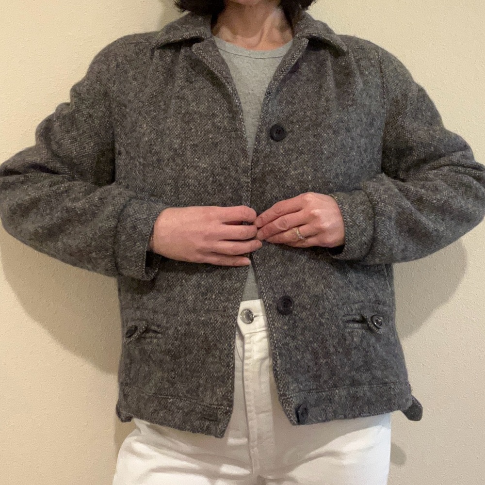 Vintage | Hourihan by Jimmy Hourihan | Boxy Tweed Bomber Jacket | Size 12